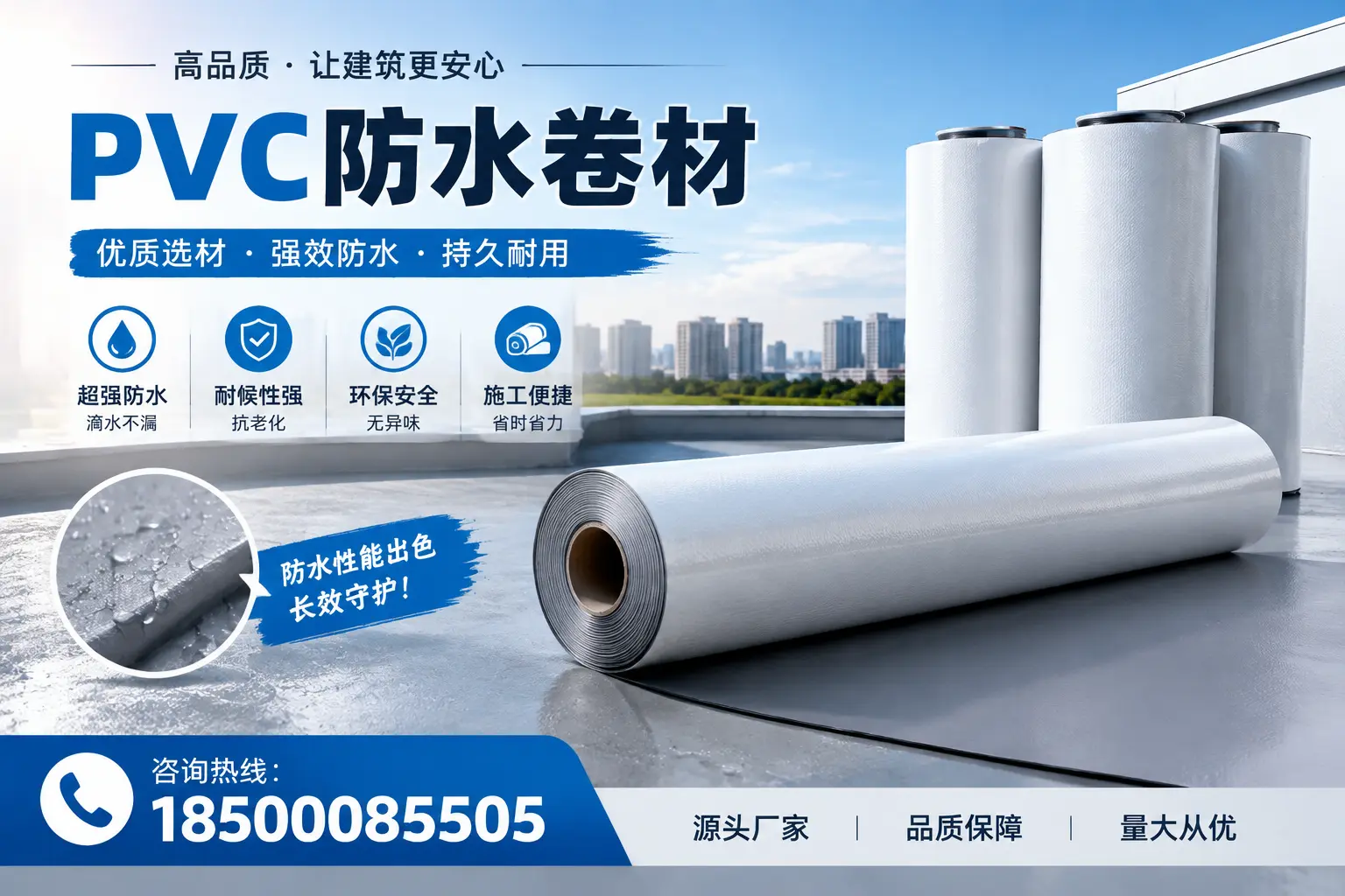 PVC防水卷材施工过程详解,确保在厦门顺利完成项目